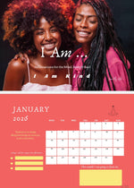 Load image into Gallery viewer, &quot;I Am ...&quot; Self-Care Affirmation Women&#39;s 2026 Calendar
