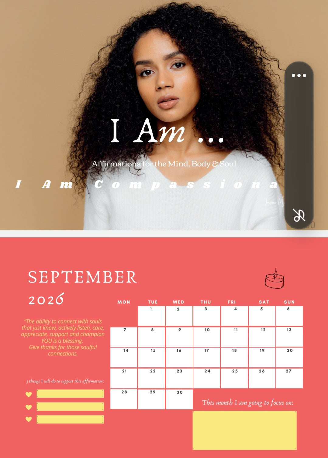 "I Am ..." Self-Care Affirmation Women's DR 2026 Calendar