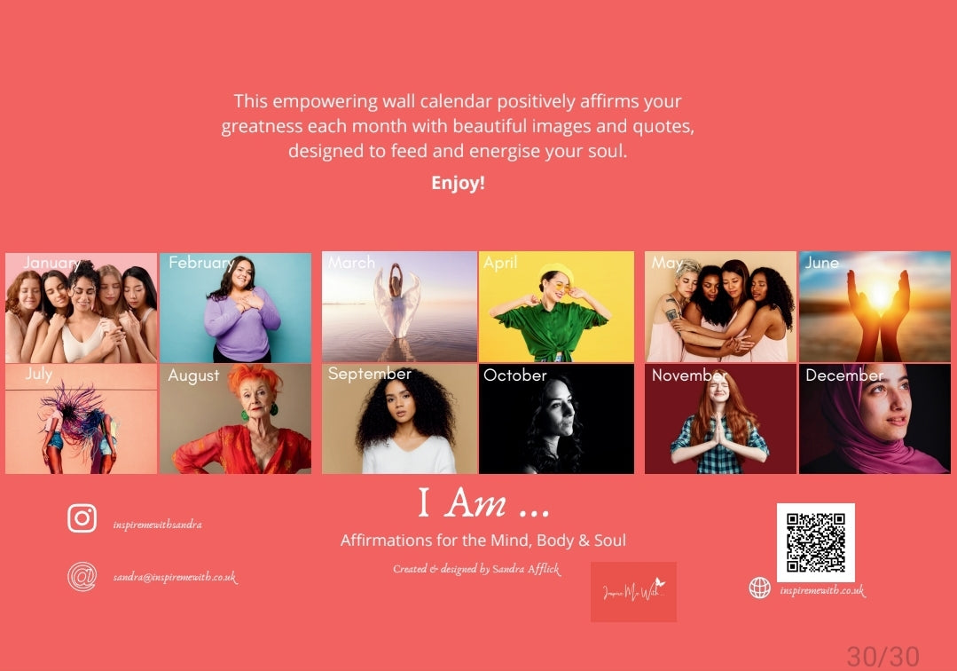 "I Am ..." Self-Care Affirmation Women's DR 2026 Calendar