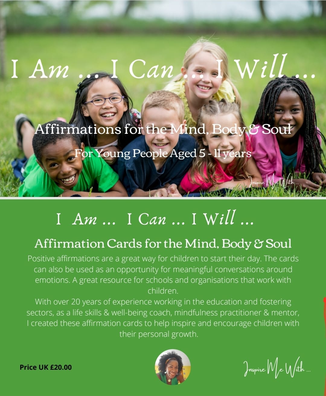I Am ... I Can ... I Will...   Affirmation Cards Children (5 - 11 years)   -  Edition 1
